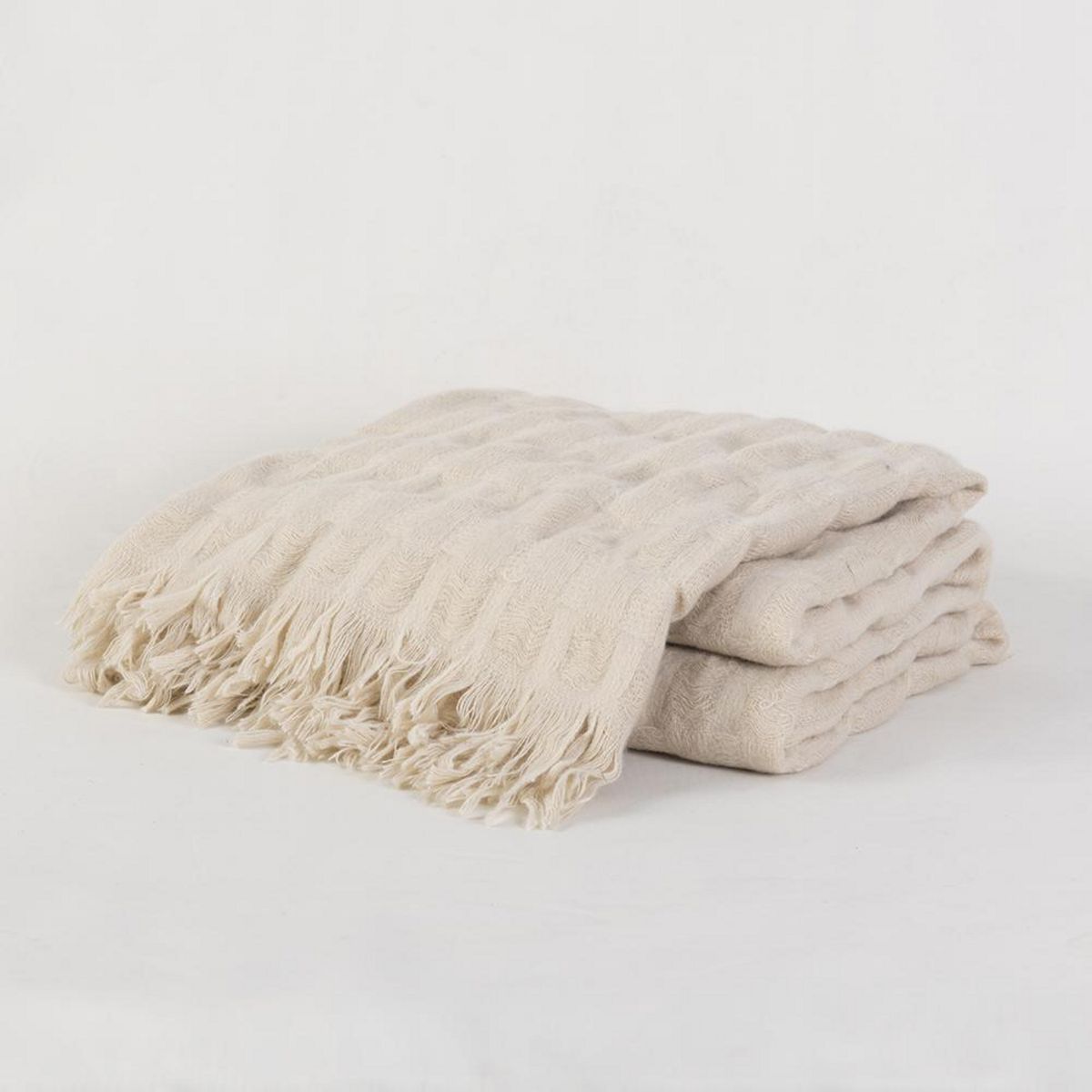 SOHOME - Manta Cuadros Especial Beige