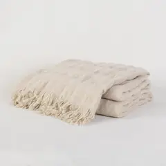 SOHOME - Manta Cuadros Especial Beige