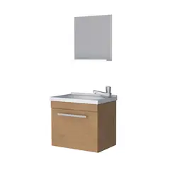 VEKKAHOME - Vanitorio Aereo Agata Café 47x42x32 cm