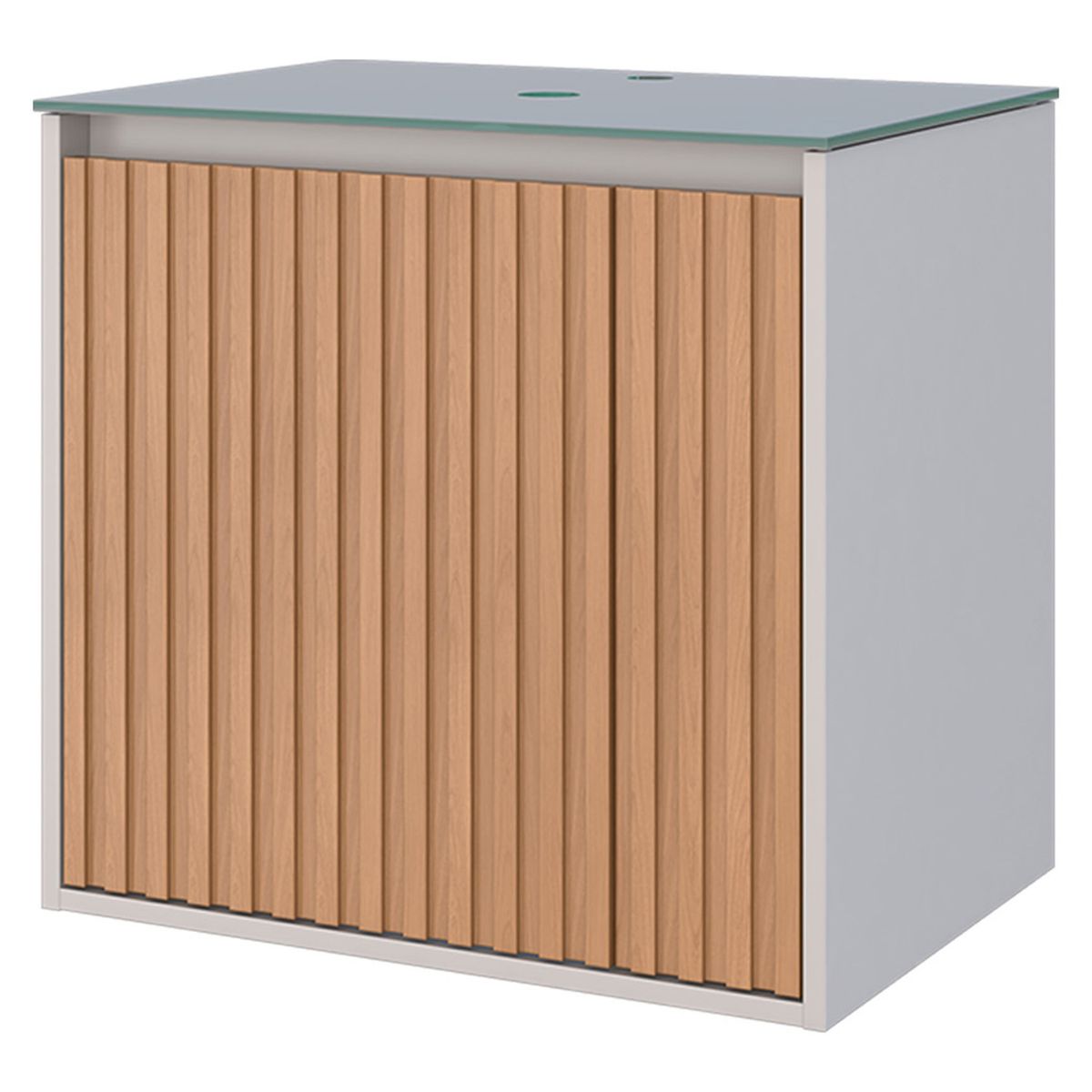 VEKKAHOME - Vanitorio Aereo Tulipa Gris 60x57x44 cm