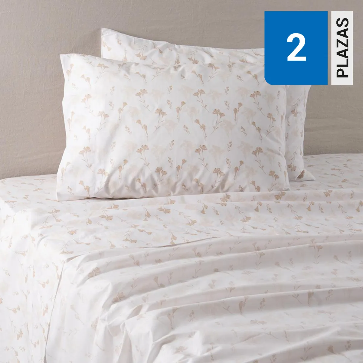 ALESSA - Sábana Florenc 2 plazas 200 Hilos Blanco