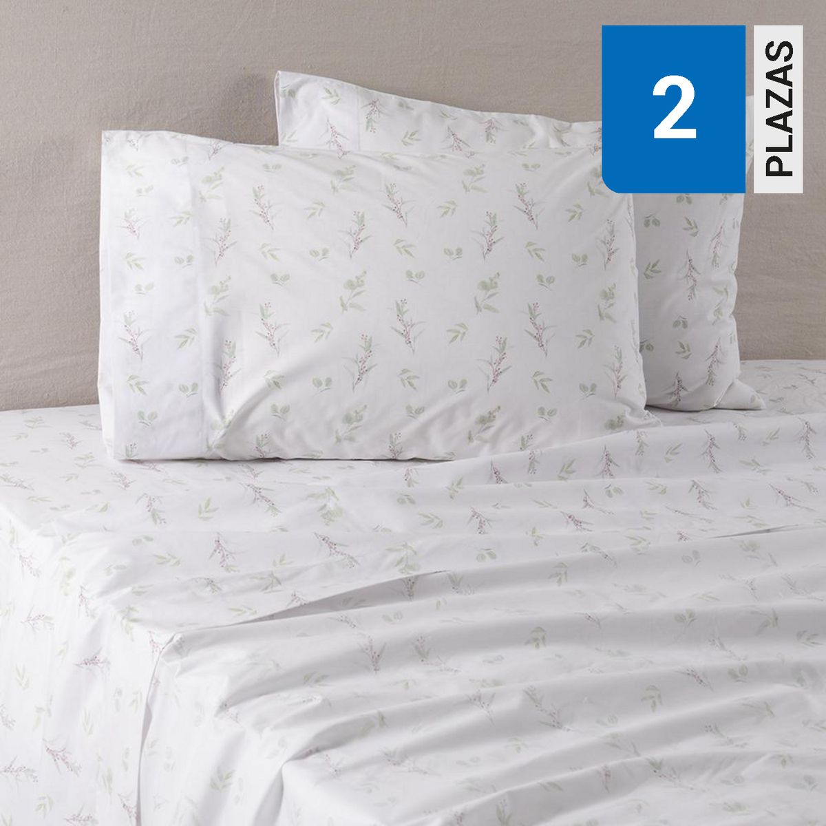 ALESSA - Sábana Verona Poliéster Algodón 200 Hilos Verde