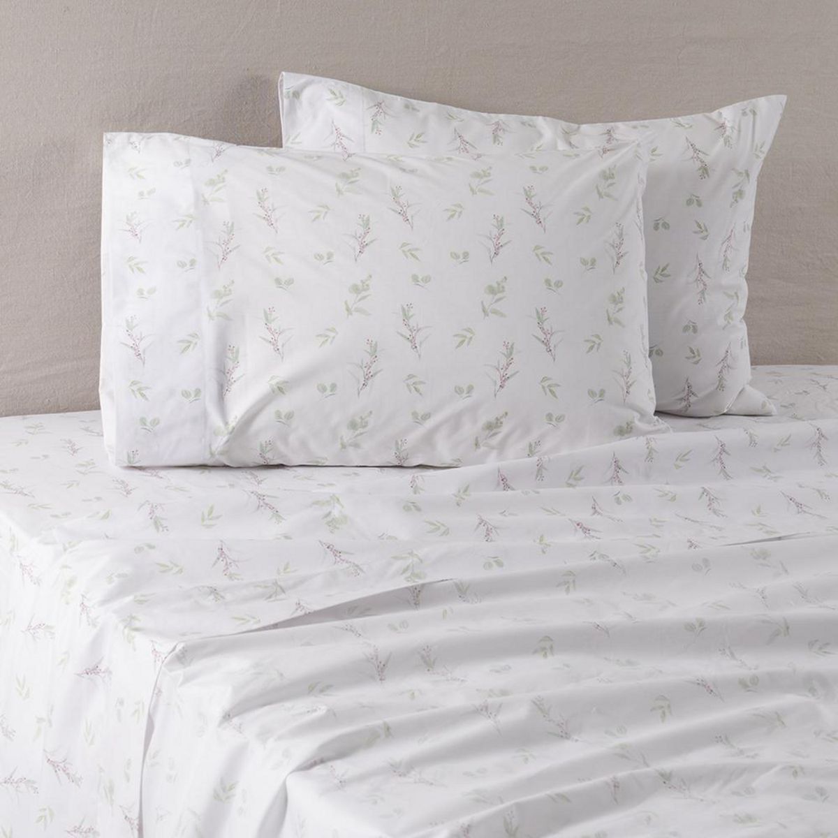 ALESSA - Sábana Verona Poliéster Algodón 200 Hilos Verde