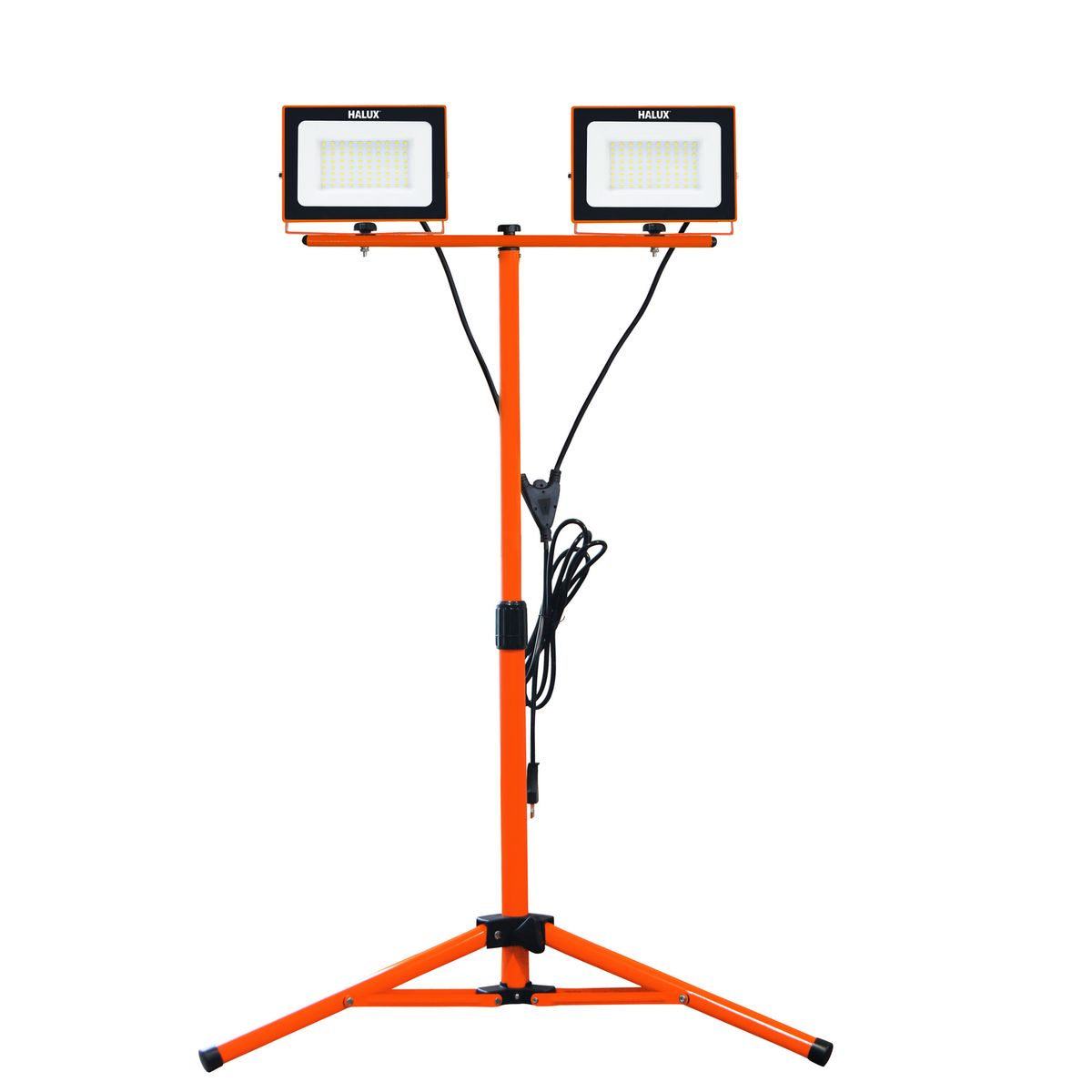 HALUX - Trípode Led 2 Luces 100 W IP 65 10000 lm Luz Fría