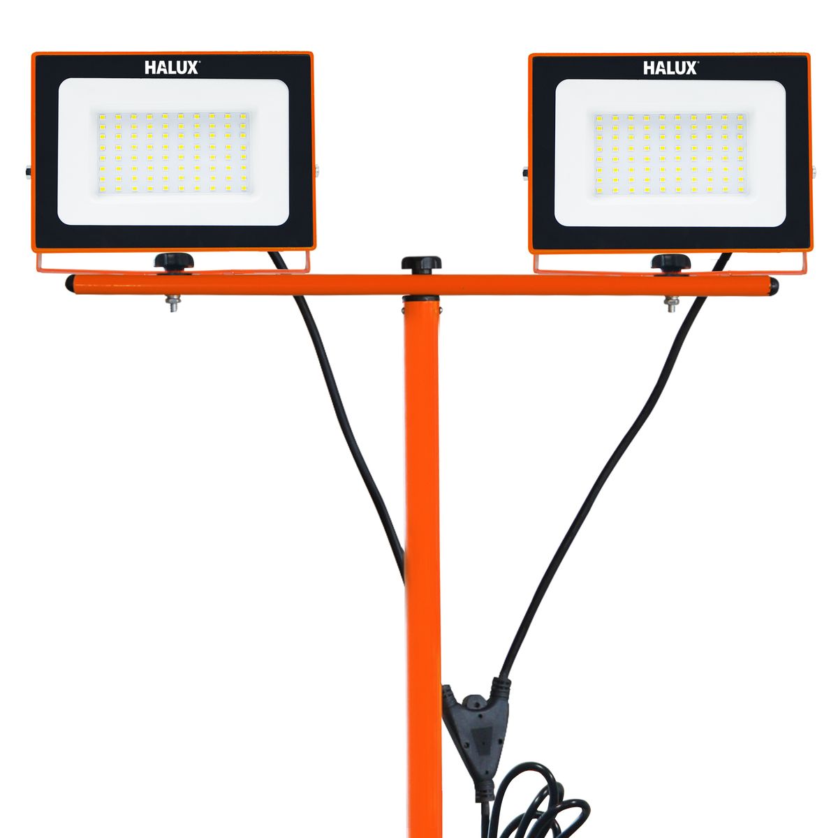 HALUX - Trípode Led 2 Luces 100 W IP 65 10000 lm Luz Fría