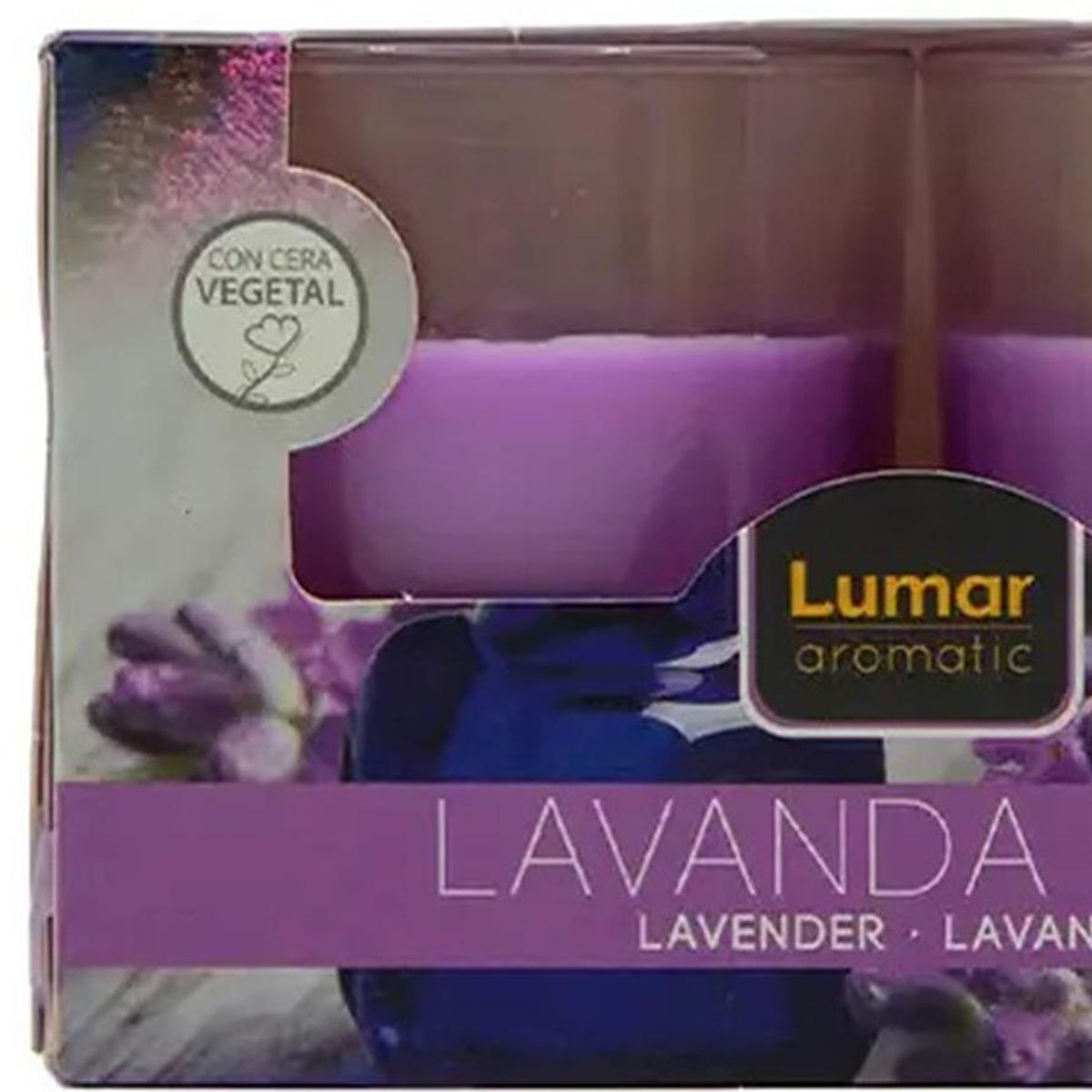 LUMAR - Velas Pack 2 uds 7 cm Aroma Lavanda