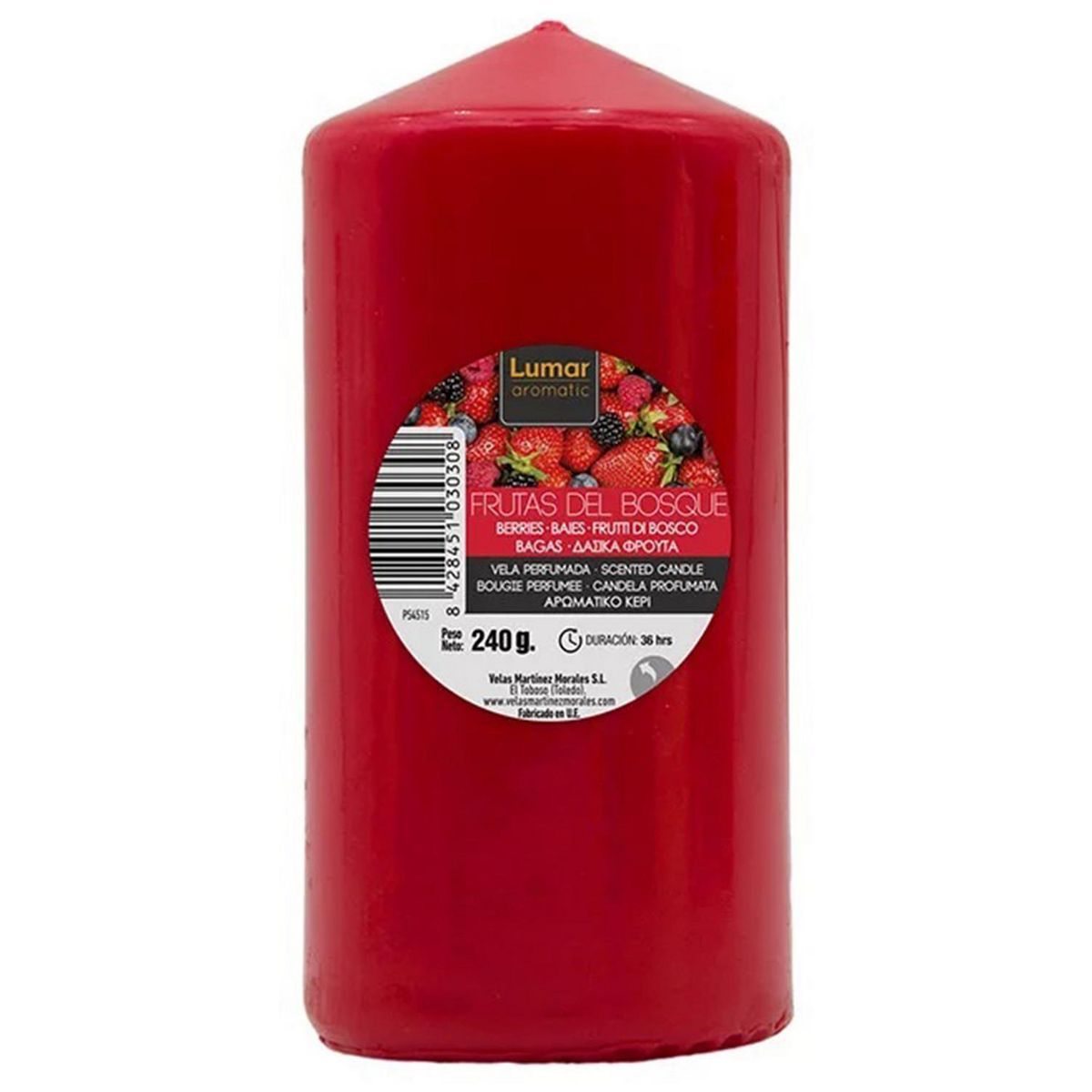 LUMAR - Vela Taco 12x6 cm Aroma Frutas Del Bosque