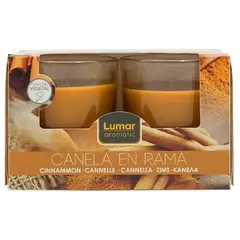 LUMAR - Velas Pack 2 uds 7 cm Aroma Canela
