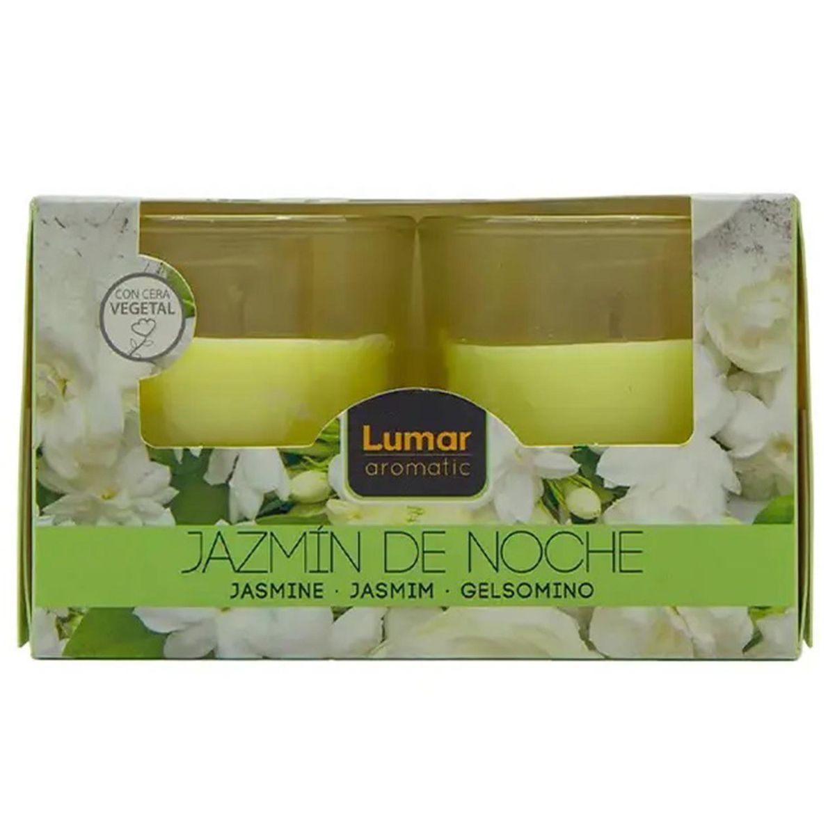 LUMAR - Velas Pack 2 uds 7 cm Aroma Jazmín
