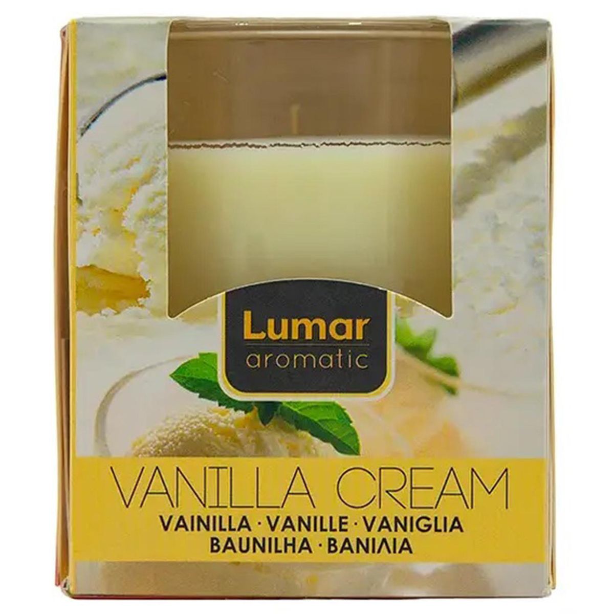 LUMAR - Vela en Vaso 9x7 cm Aroma Vainilla