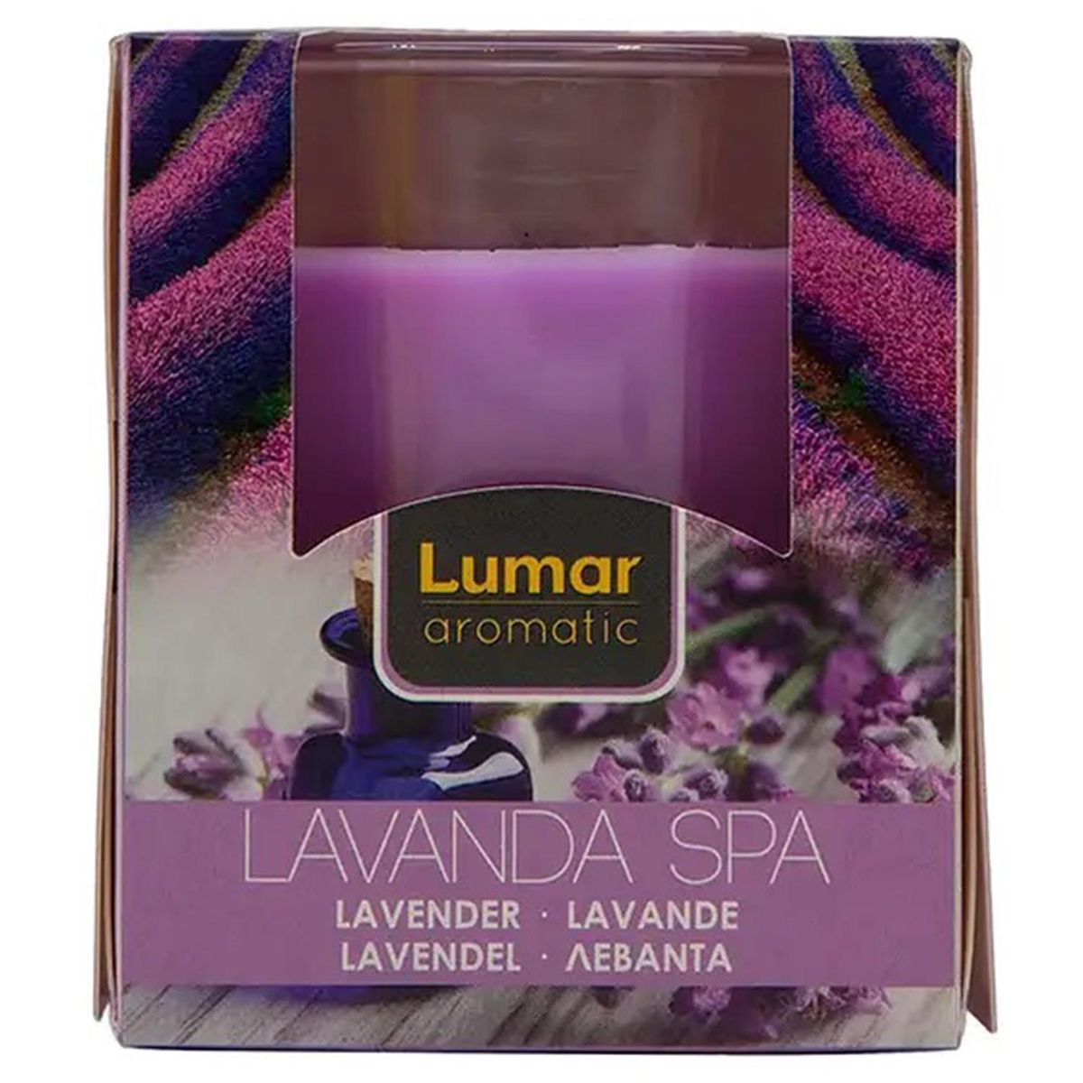 LUMAR - Vela en Vaso 9x7 cm Aroma Lavanda