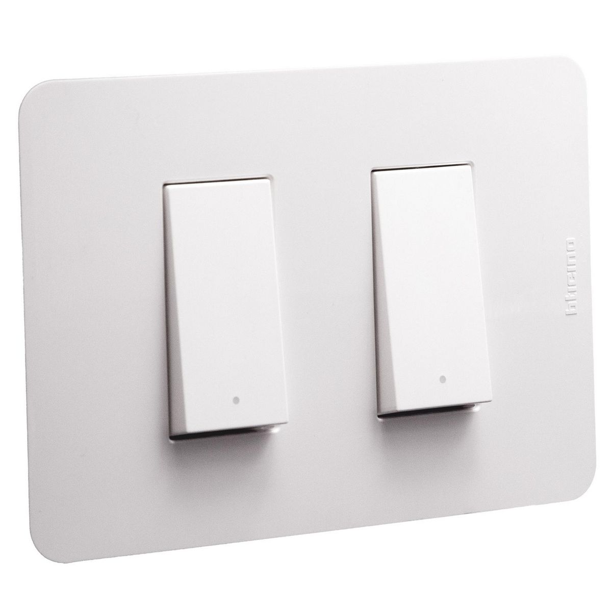 BTICINO - Interruptor doble 9/15 blanco Matix Go armado