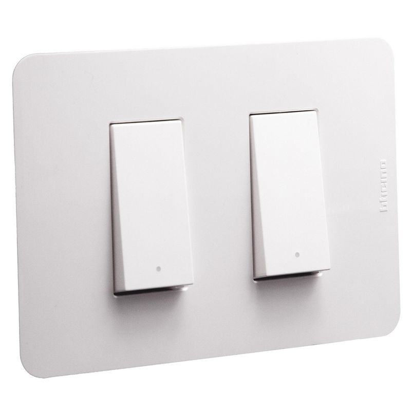 BTICINO - Interruptor doble 9/15  blanco Matix Go armado