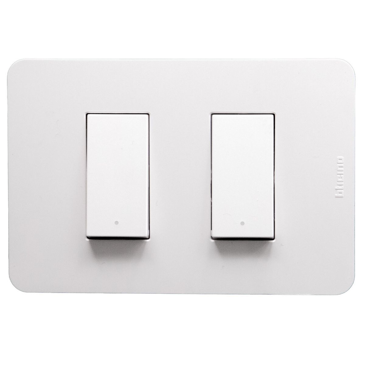 BTICINO - Interruptor doble 9/15 blanco Matix Go armado