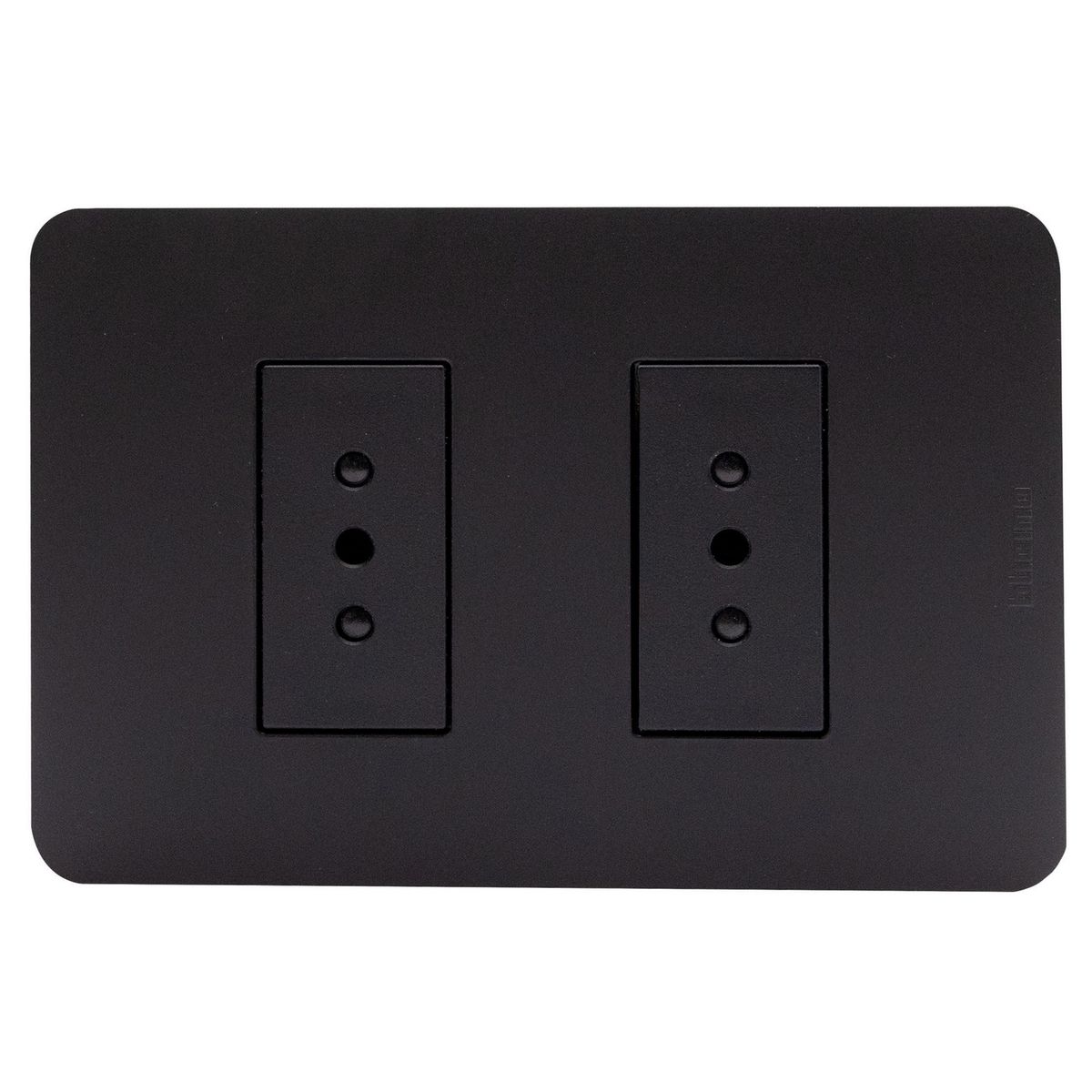 BTICINO - Tomacorriente doble 10a black