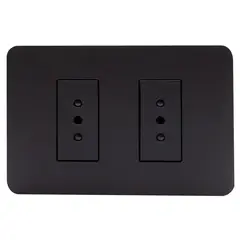 BTICINO - Tomacorriente doble 10a black