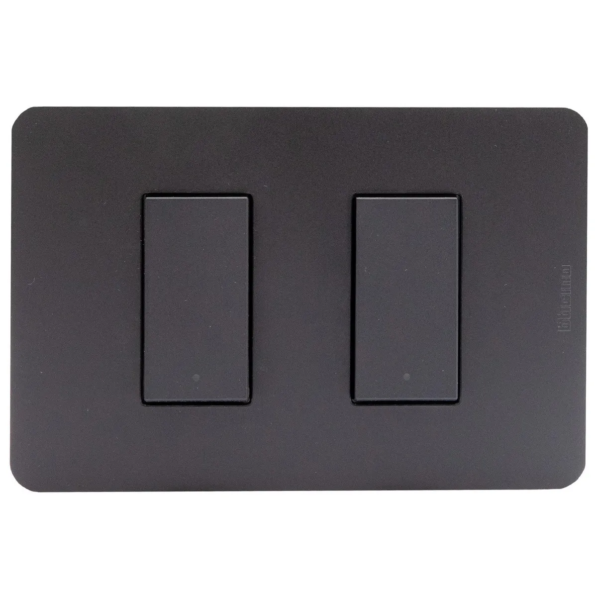 BTICINO - Interruptor doble 9/15 black Matix Go