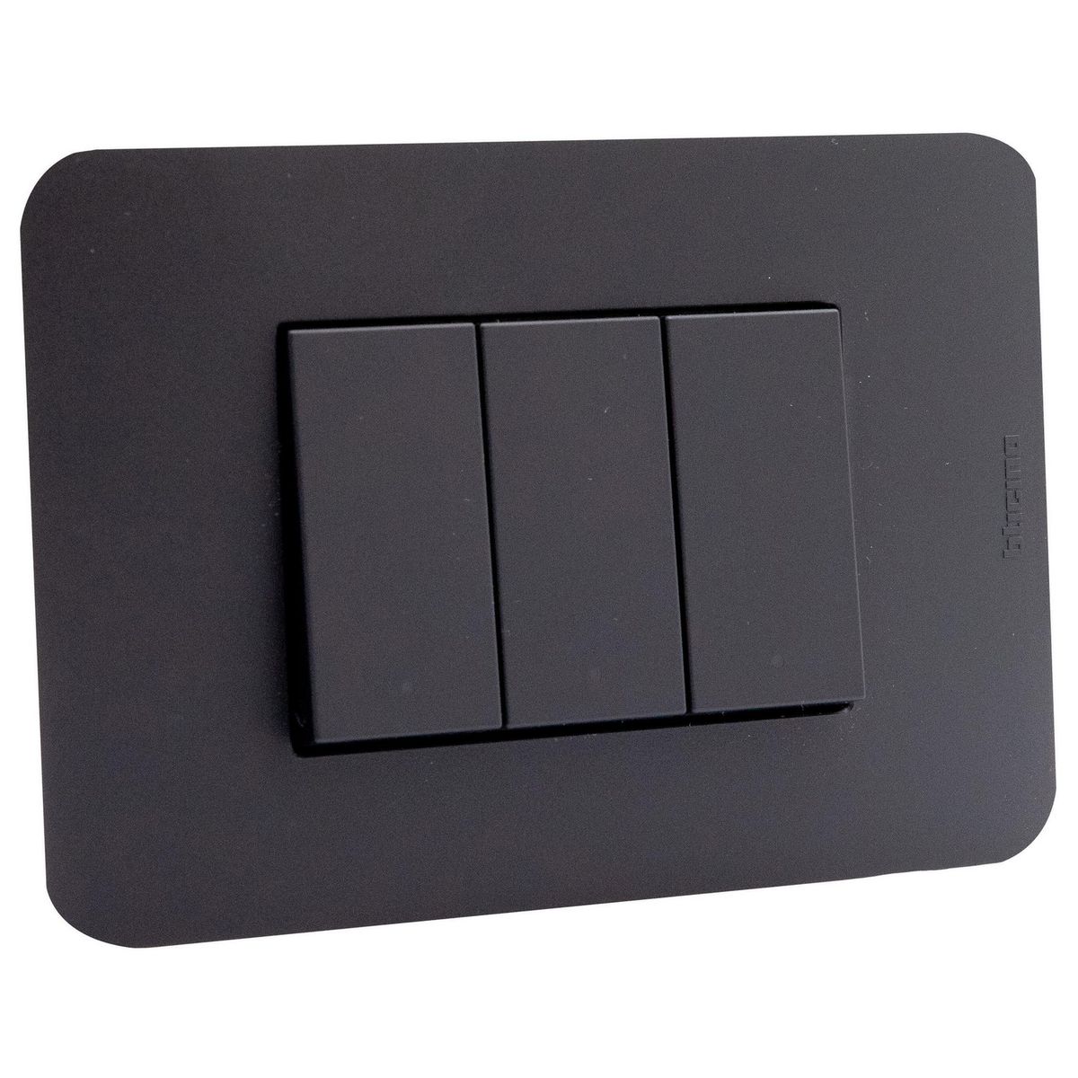 BTICINO - Interruptor triple 9/32 black