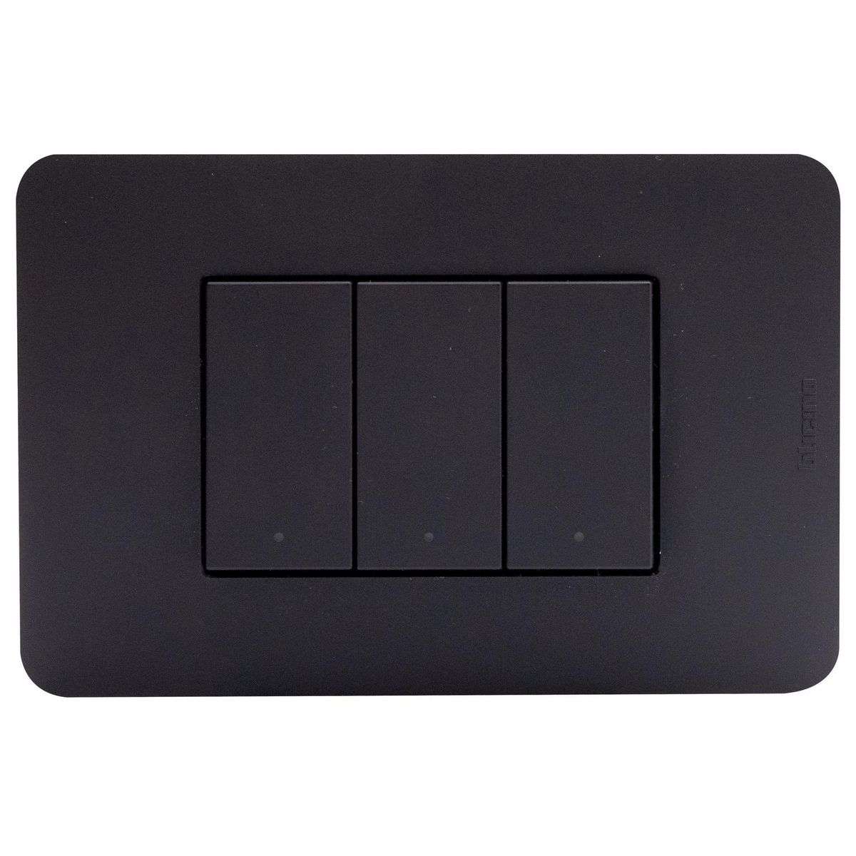 BTICINO - Interruptor triple 9/32 black
