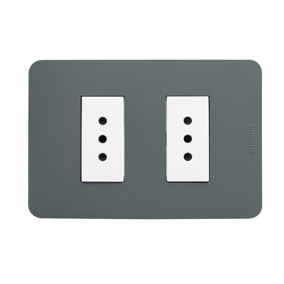 BTICINO - Tomacorriente doble 10a agave