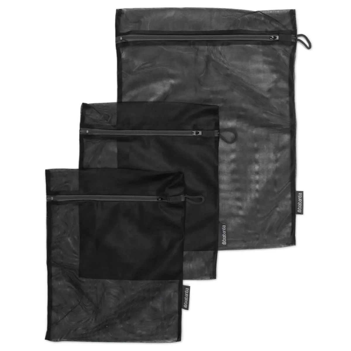 BRABANTIA - Set de 3 bolsas de lavado negro