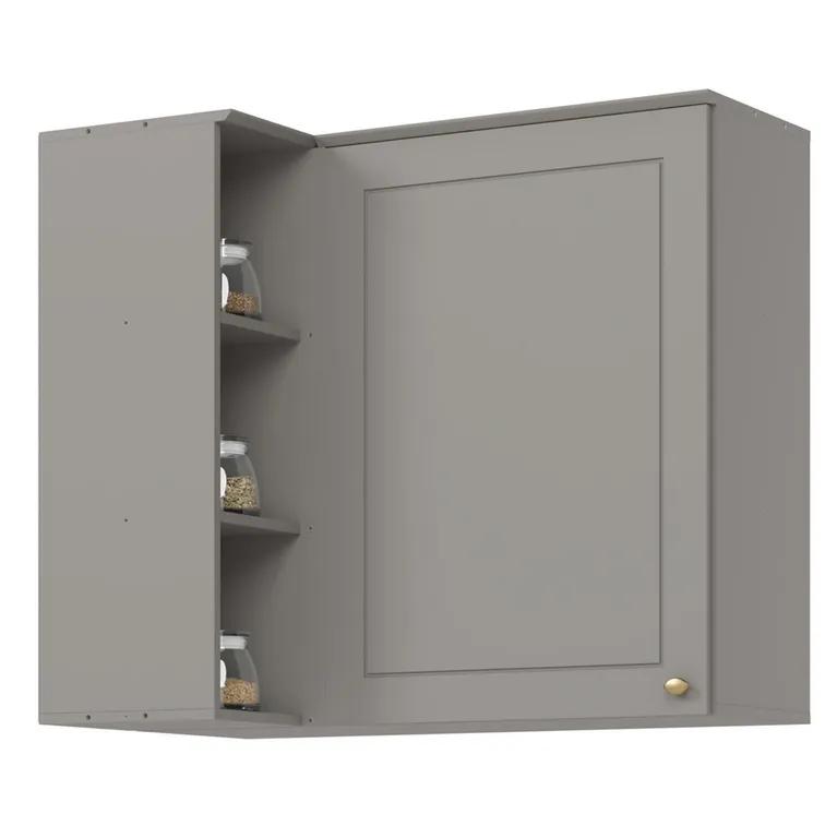 Mueble Aéreo Esquinero Gris Americana