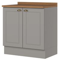 Mueble Base Gris Americana 2 Puertas 80 cm
