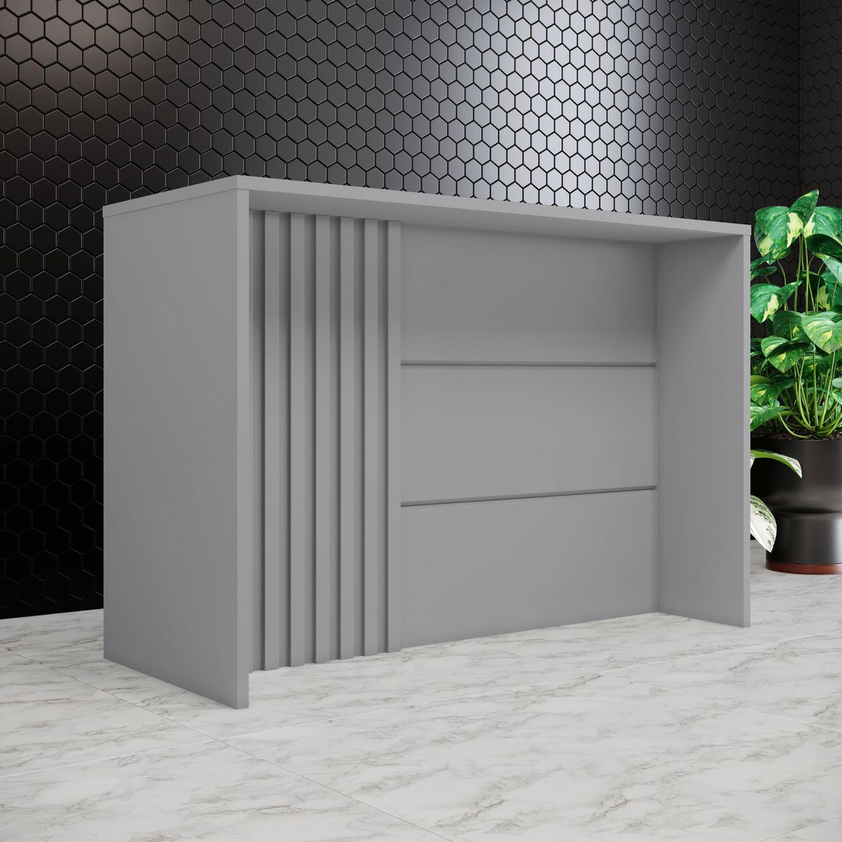 HOME MOBILI - Mueble Isla Americana Gris