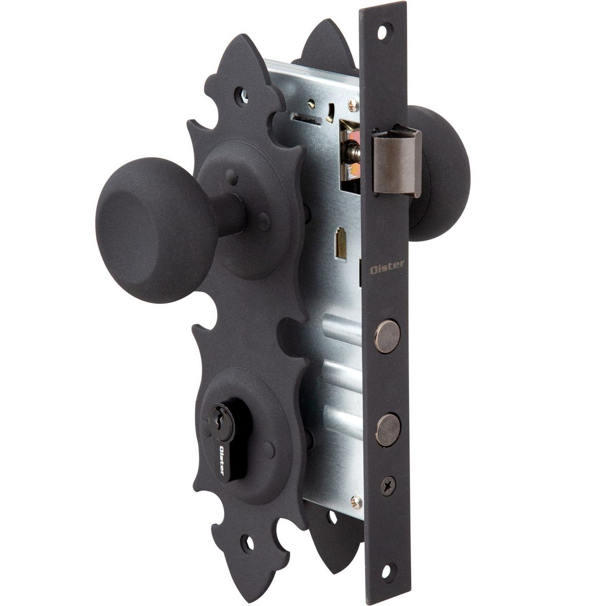ODIS - Cerradura Embutir Acceso Pomo Embutida Negro Oister