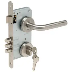 ODIS - Set Cerradura de Acceso Acceso Manilla Embutida Plata