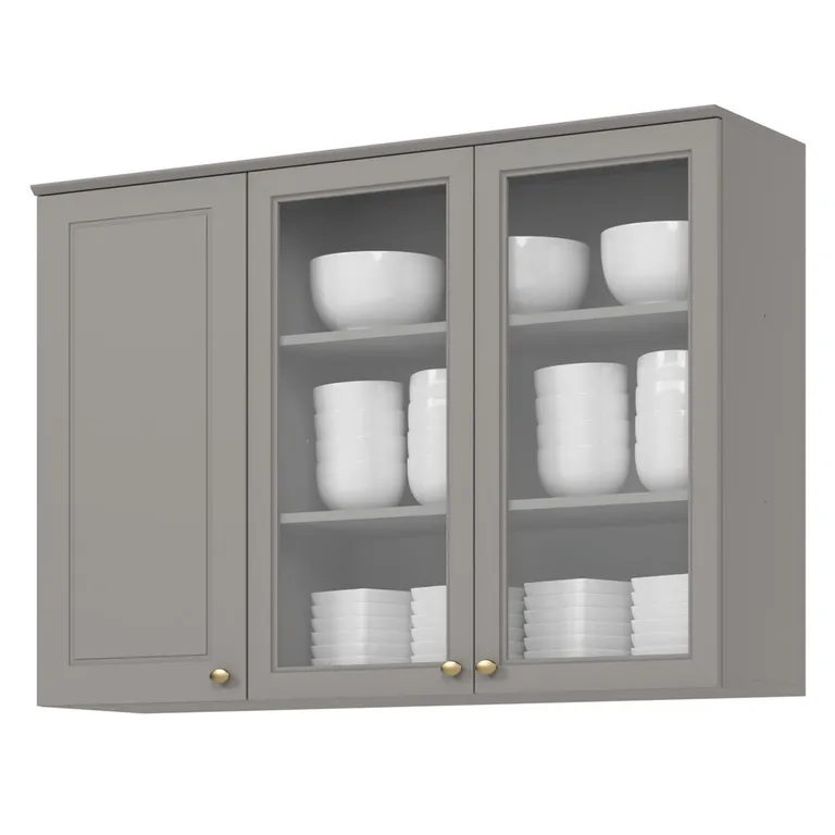 Mueble Aereo Gris Americana 3 Puertas 120 cm
