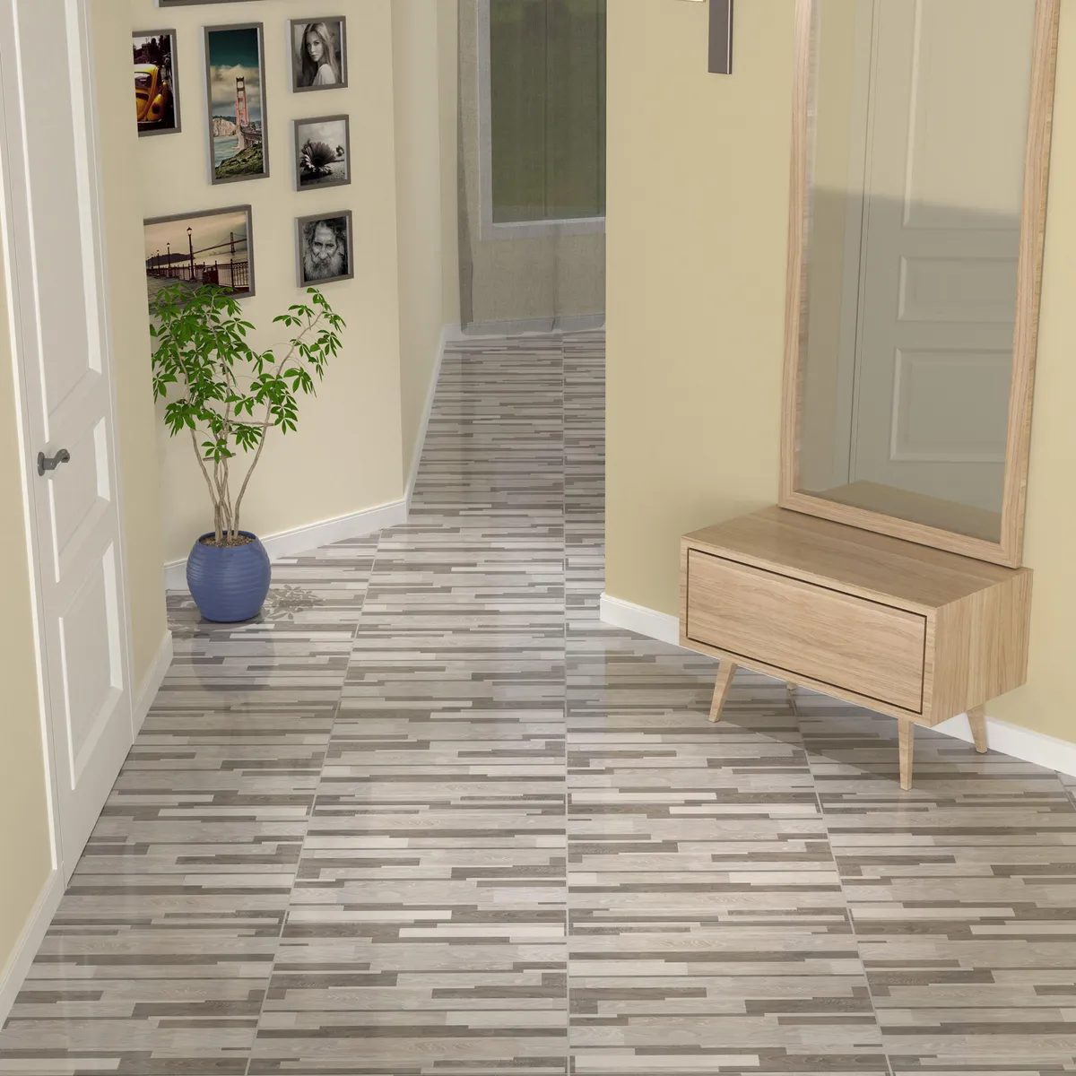 CORDILLERA - Cerámica 45x45 cm Tarima Humo Café 2.29 m2