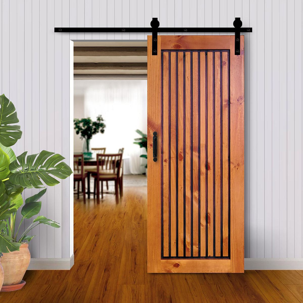 Puerta Corredera Madera pino radiata x Tomas Corredera Castaño, marca HOLZTEK - Foto 2