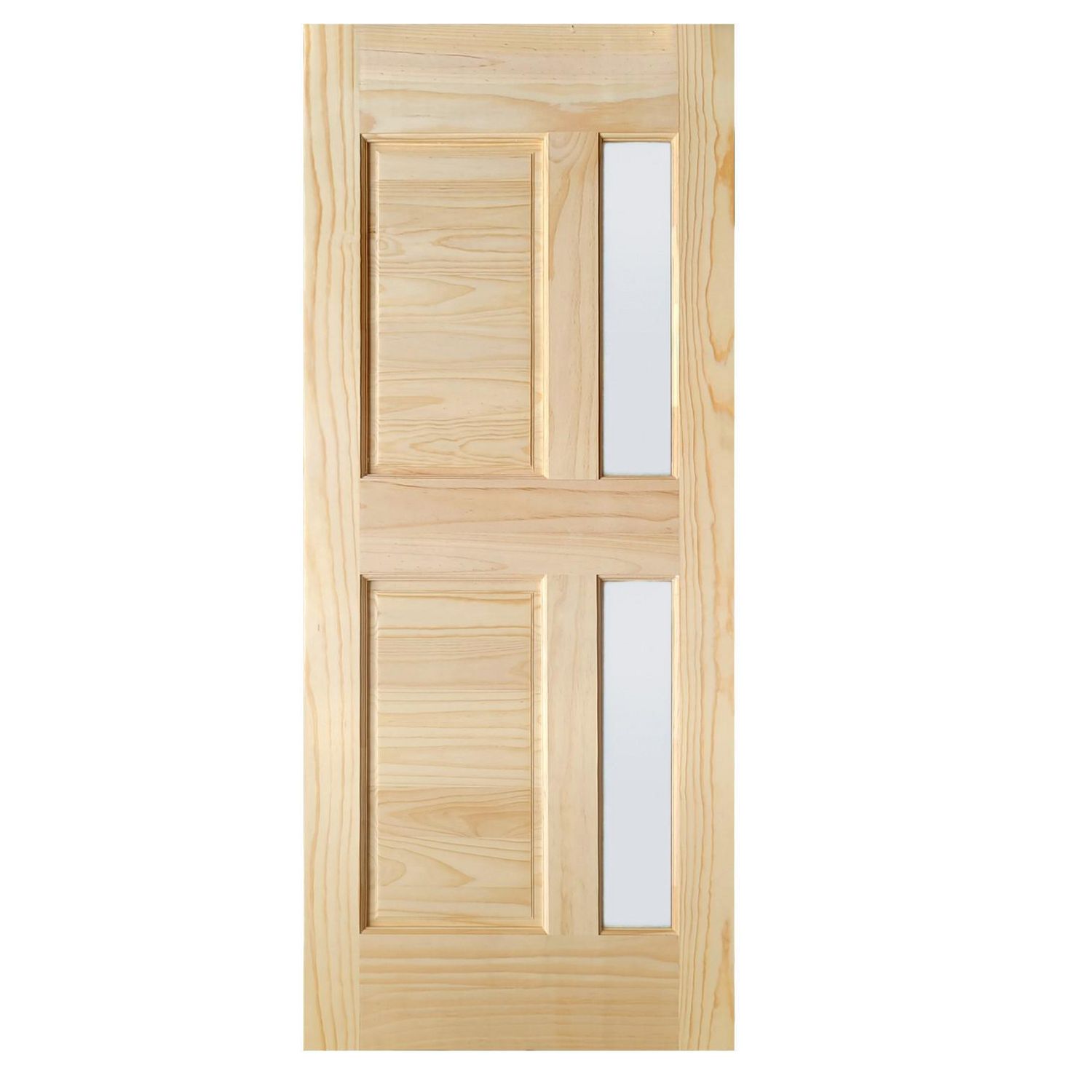 HOLZTEK Puerta Exterior Madera Pino Radiata Munich Natural