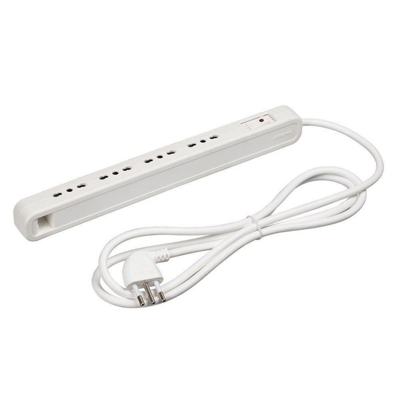 BTICINO - Alargador Ultra Slim 4 Toma(s) 1.5 m Blanco
