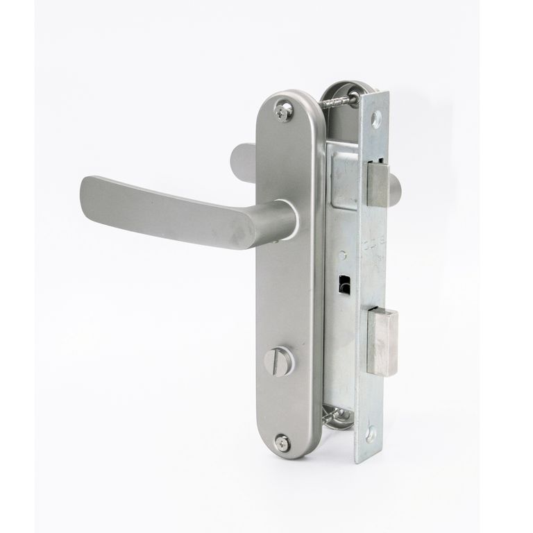 Cerradura Embutir Cerradura de bano Manilla Embutida Plata Simona 7040