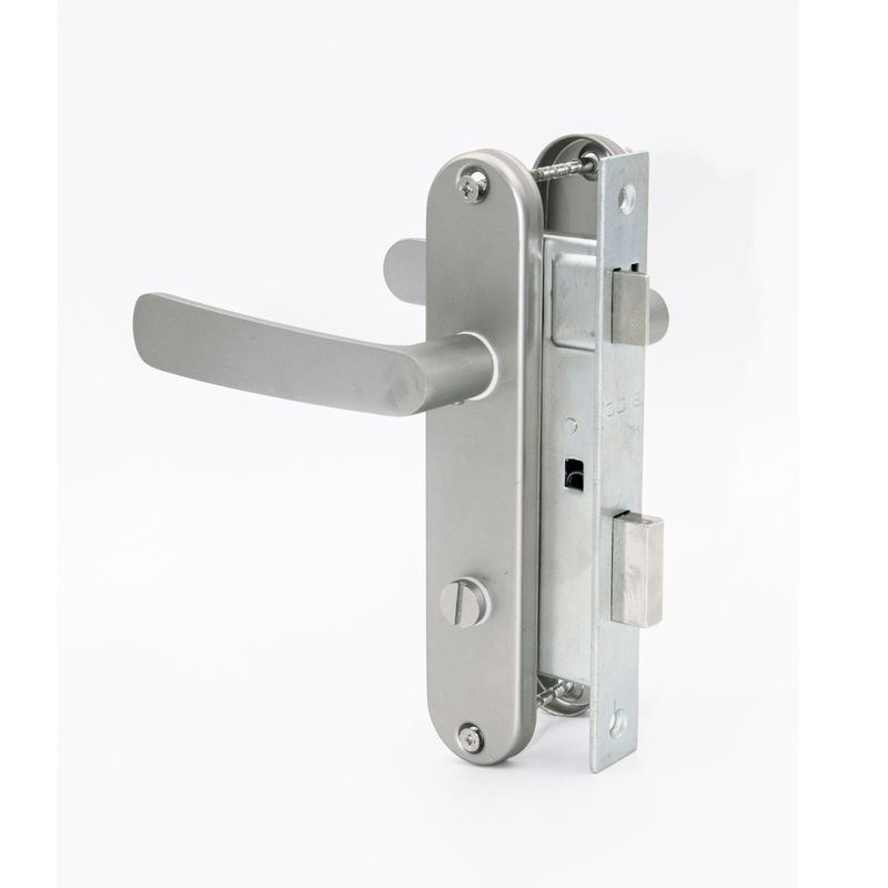 ODIS - Cerradura Embutir Baño Manilla Embutida Plata Simona 7040