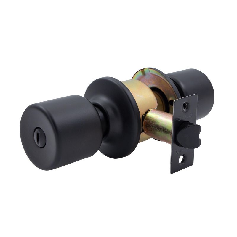 ODIS - Cerradura Cilíndrica Baño Pomo Embutida Negro