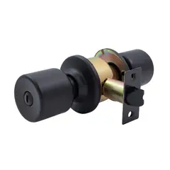 ODIS - Cerradura Cilíndrica Baño Pomo Embutida Negro