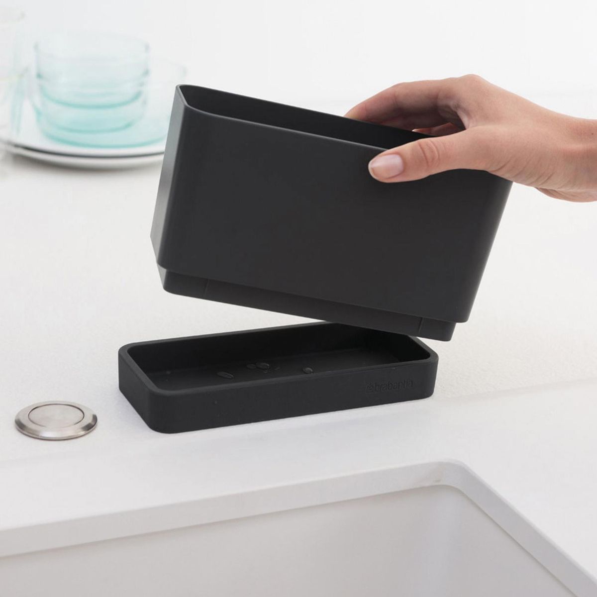 BRABANTIA - Oganizador para lavaplatos Dark Grey