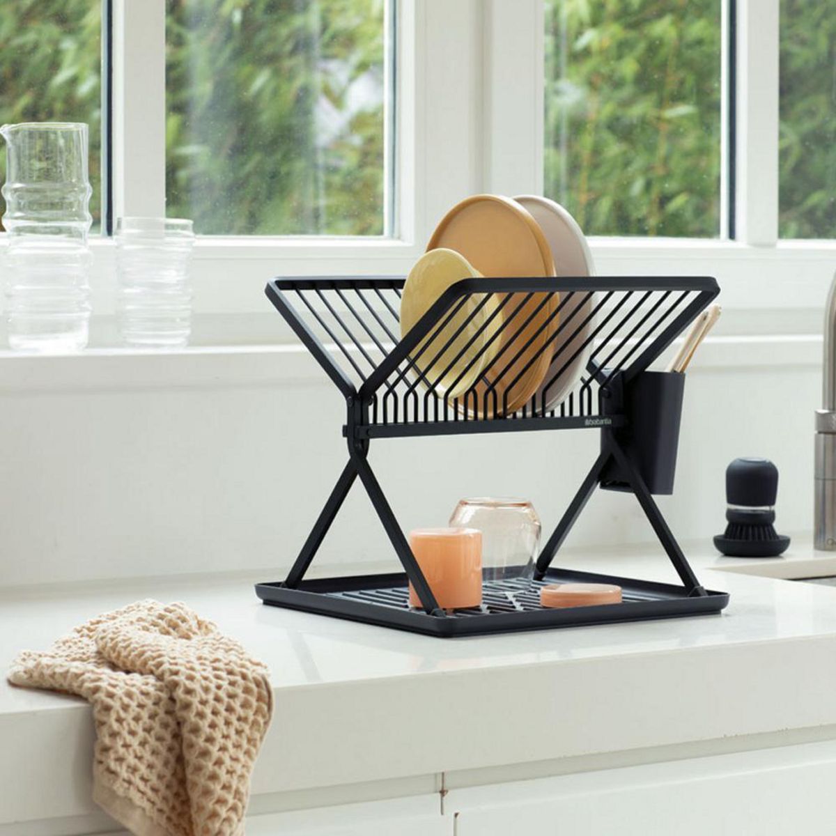 BRABANTIA - Secaplatos pleglable Dark Grey