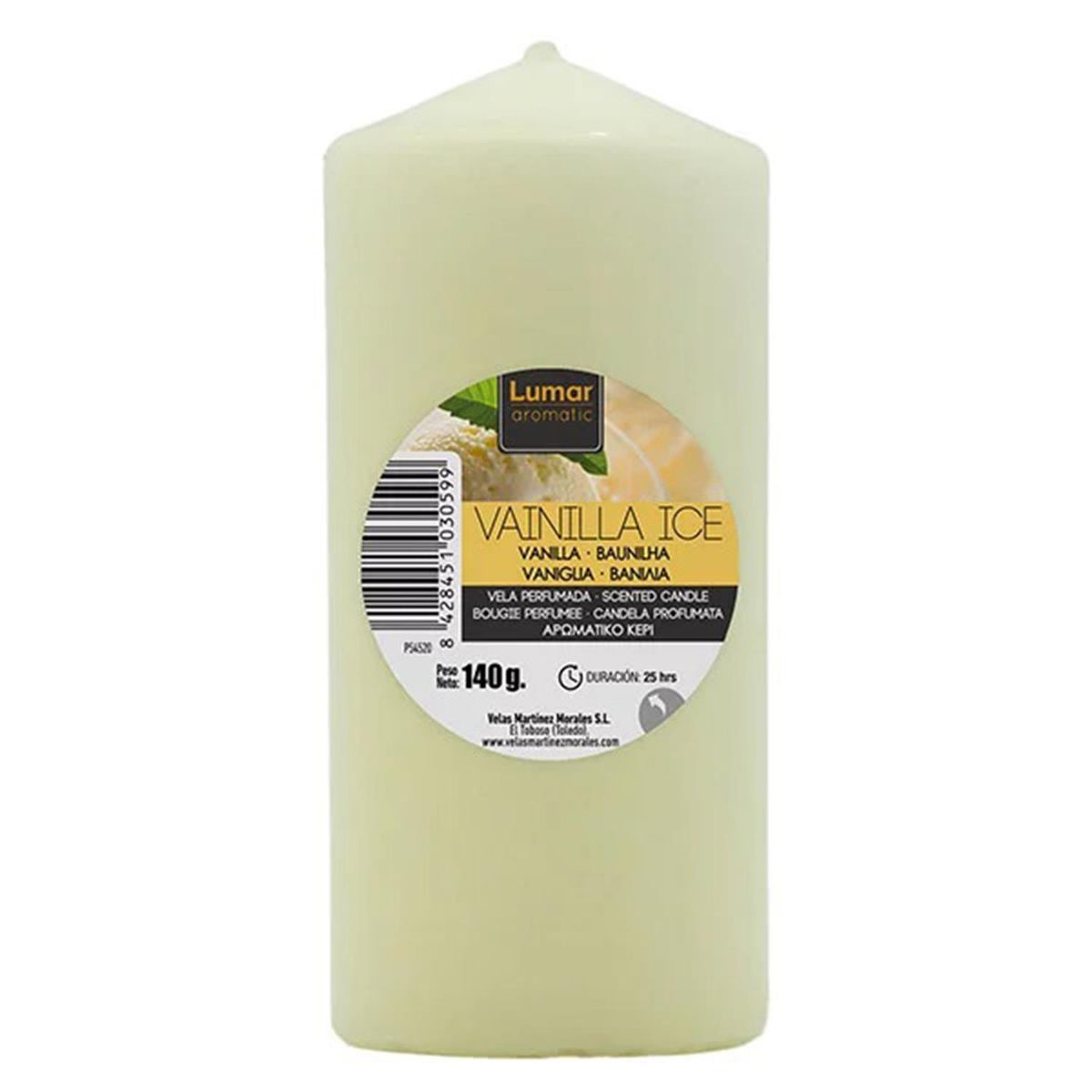 LUMAR - Vela taco vainilla 11x4,7 cm