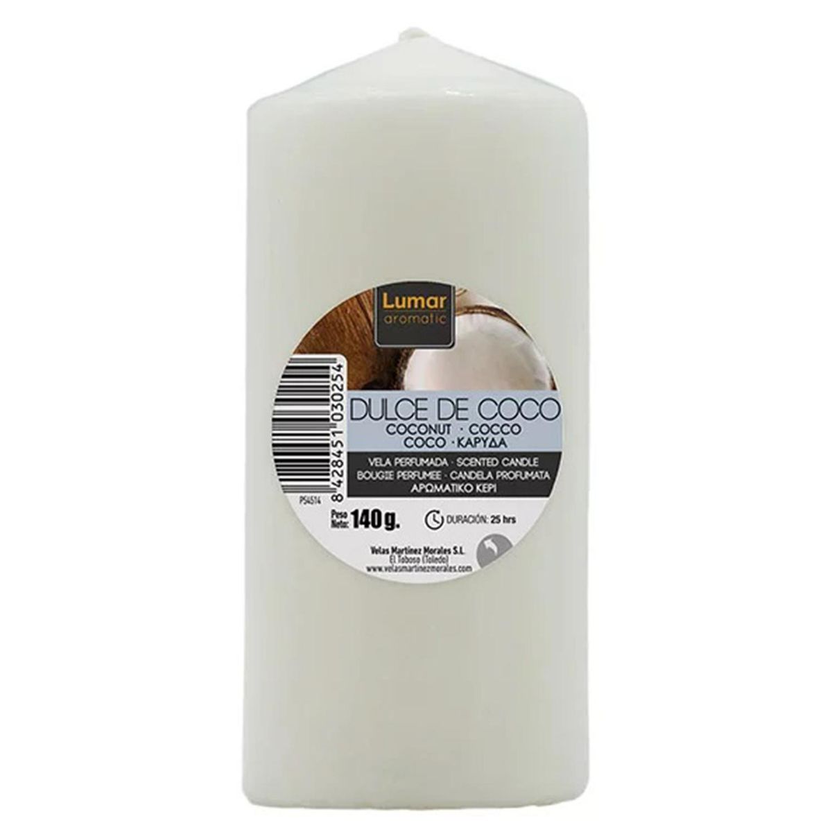 LUMAR - Vela taco coco 11x4,7 cm