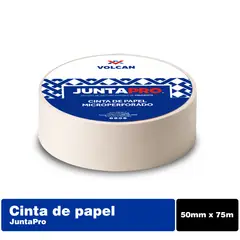 VOLCAN - Cinta papel microperforado juntas 0,05x76 m