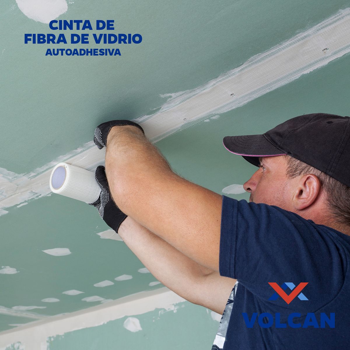 VOLCAN - Cinta fibra vidrio juntas 50mm x 90 m