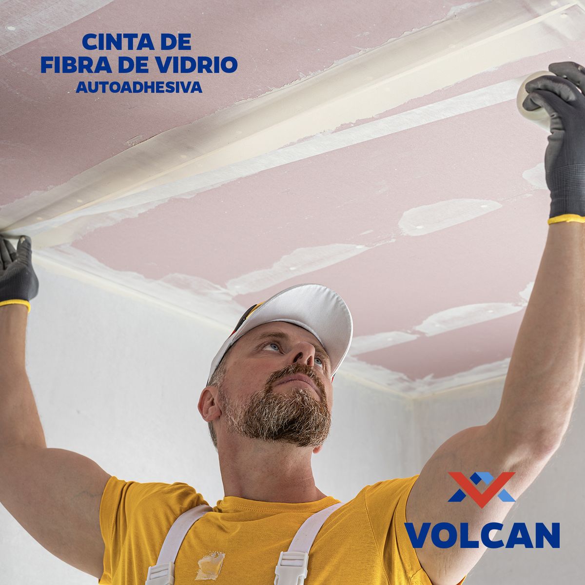 VOLCAN - Cinta fibra vidrio juntas 50mm x 20 m