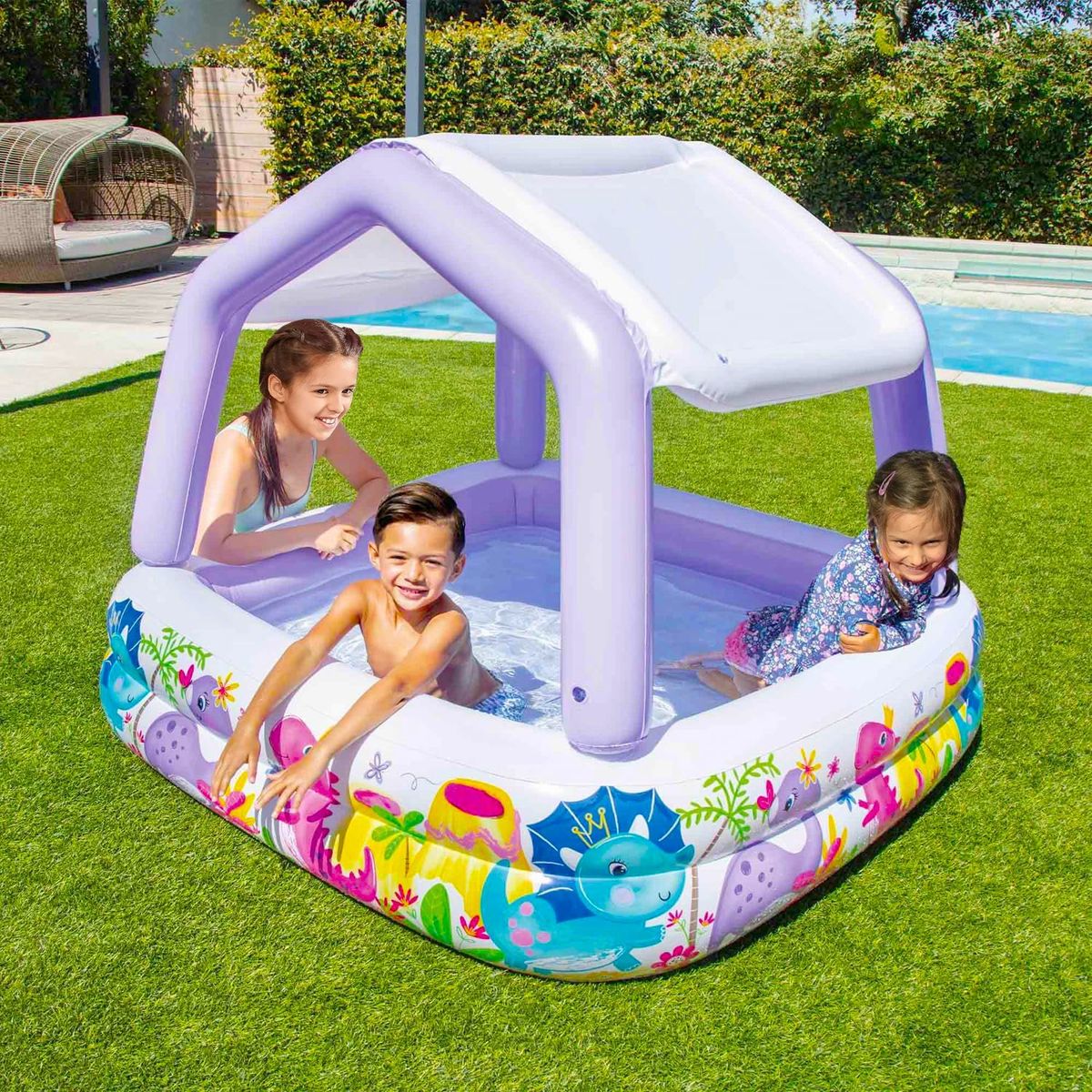 LIVE SPORT - Piscina Inflable 159x159x122 cm 680 Litros 57470