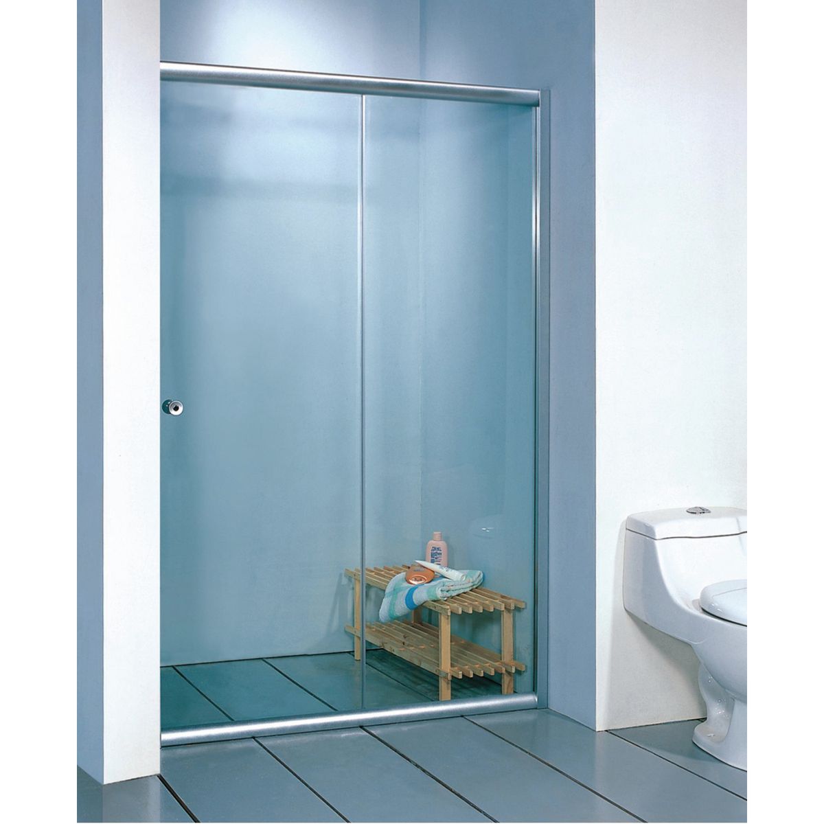 TEBISA - Shower Corredera Ajustable 140X190 cm Cristal Templado