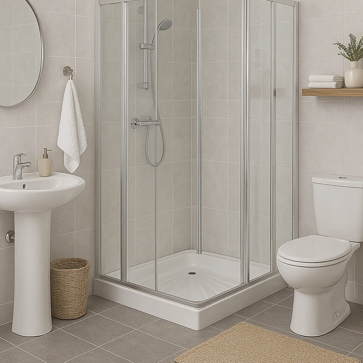 BARCELO - Receptáculo Acero esmaltado 70x70x13 cm