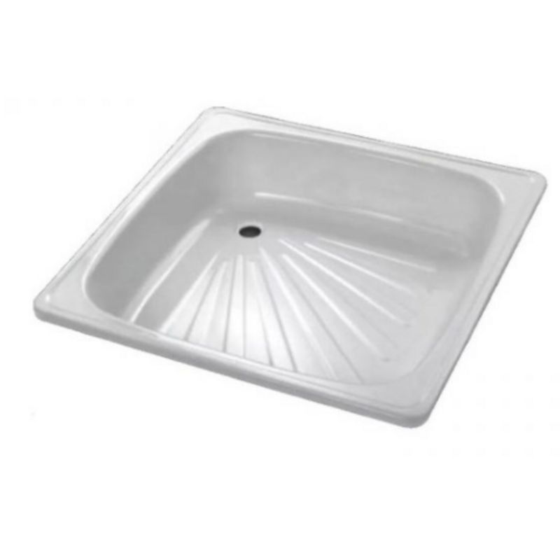 BARCELO - Receptáculo Acero esmaltado 80x80x13 cm